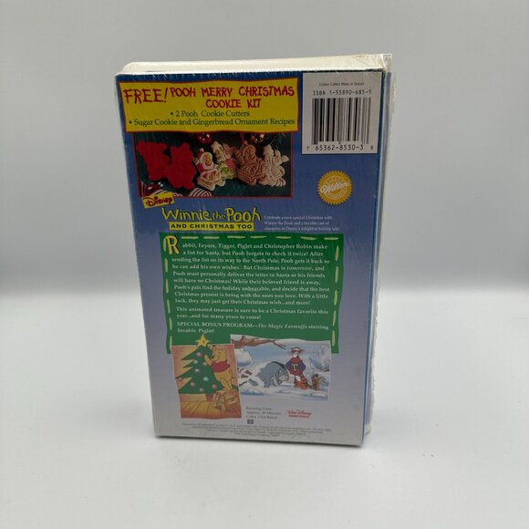 Winnie The Pooh And Christmas Too VHS 1996 Disney Animation Classic Sealed - Picture 2 of 3